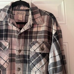 Duluth Trading Co Men's Cotton Flannel Plaid Mid Weight Button Down Shirt